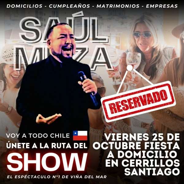 A DOMICILIO Reserva en Santiago 25 de Octubre, Comuna de Cerrillos