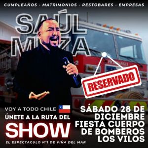 Sábado 28 de diciembre, Show Aniversario 69 del Cuerpo de Bomberos de Los Vilos